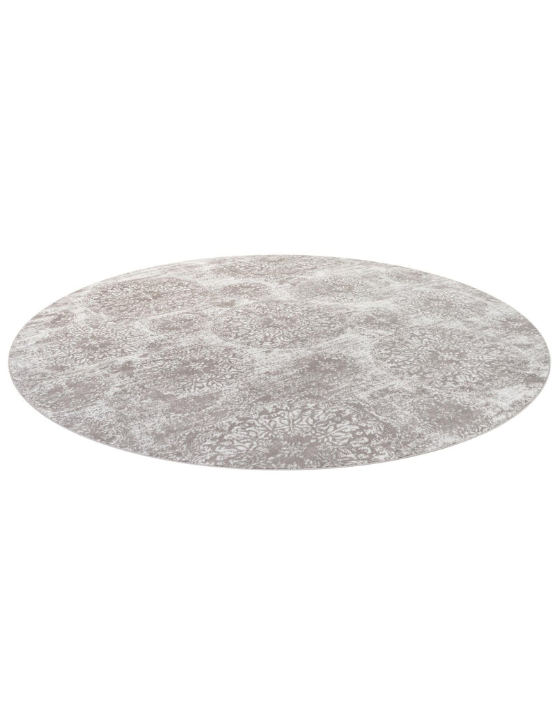 Riviera Elegance Collection Area Rug -  Monaco (Light Gray) Round Light Gray  lifestyle 31