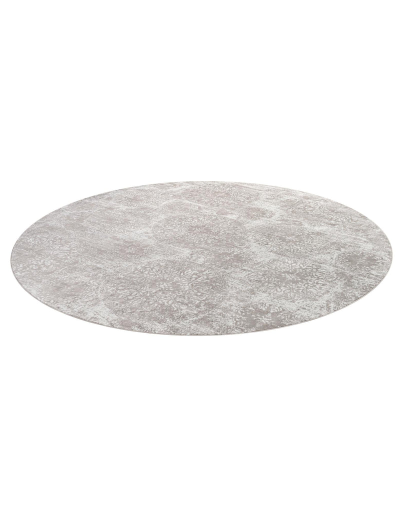 Riviera Elegance Collection Area Rug -  Monaco (Light Gray) Round Light Gray  lifestyle 32