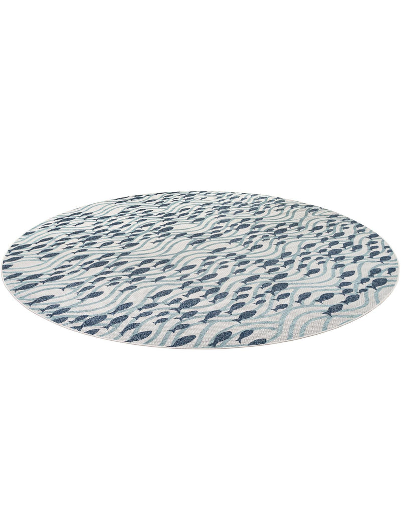 Seaside Haven Rugs Collection Area Rug -  Harbor Round Blue  lifestyle 12