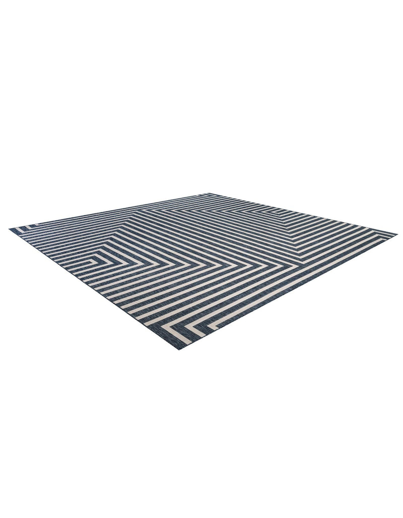 Urban Terrace Collection Area Rug -  Astoria (Blue) Square Blue  lifestyle 20