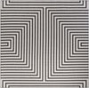 Urban Terrace Collection Area Rug -  Astoria (White and Black) Square Black and White  lifestyle 29