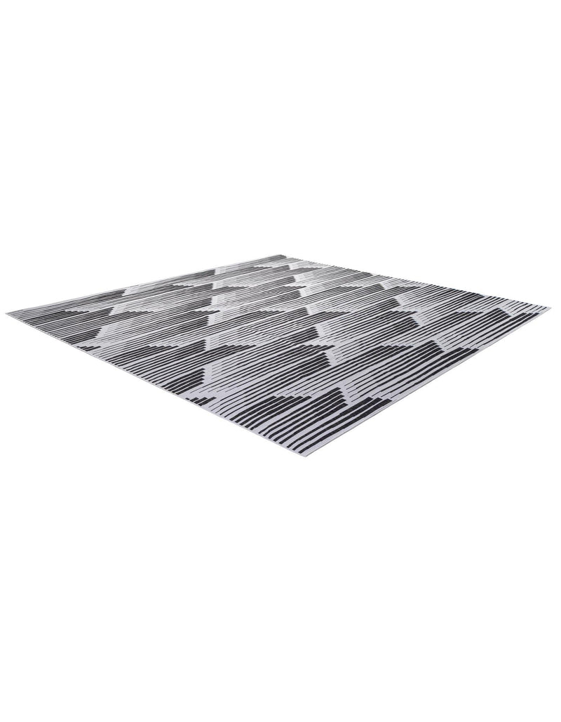 Urban Terrace Collection Area Rug -  Bronx Square Black and White  lifestyle 22