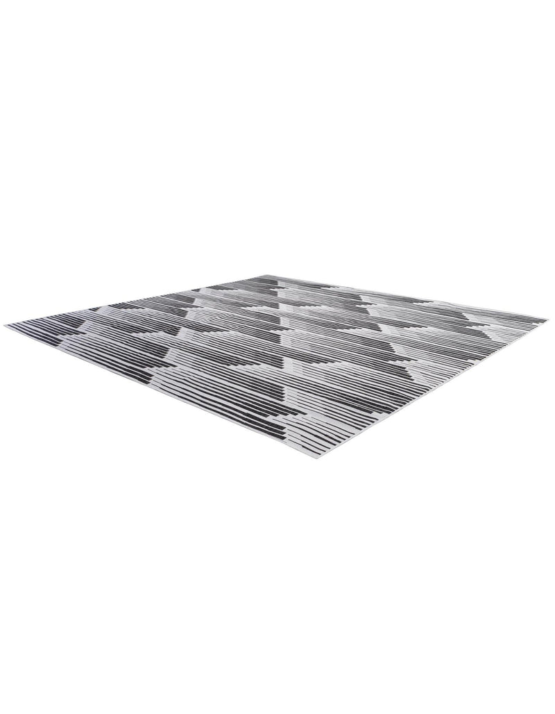 Urban Terrace Collection Area Rug -  Bronx Square Black and White  lifestyle 23