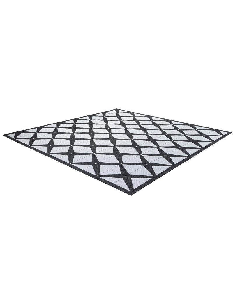 Urban Terrace Collection Area Rug -  Hudson Square Black and White  lifestyle 13