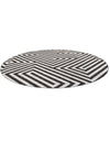 Urban Terrace Collection Area Rug -  Flatiron Round Black and White  lifestyle 62