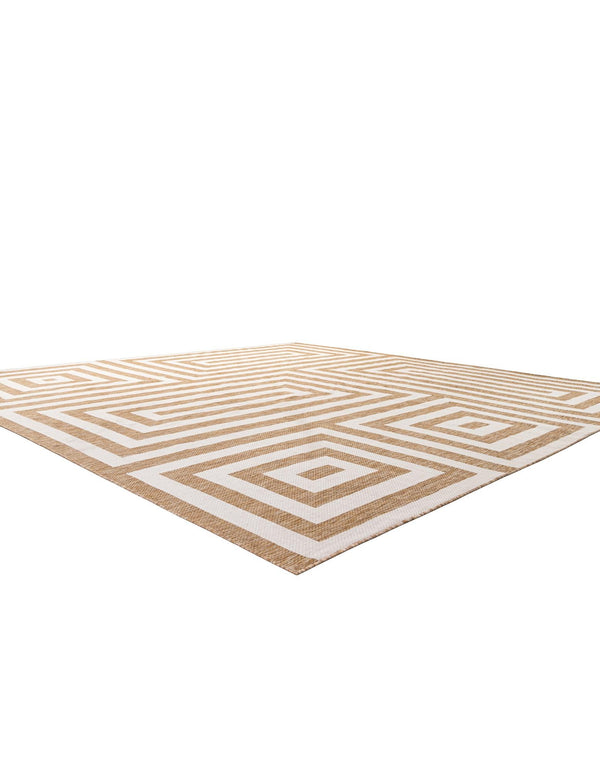 Urban Terrace Collection Area Rug -  Flatiron Square Taupe  lifestyle 60