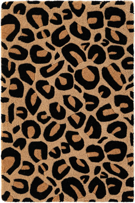 Hand Tufted Savannah Collection Area Rug - Serengeti Rectangle Beige and Black Main