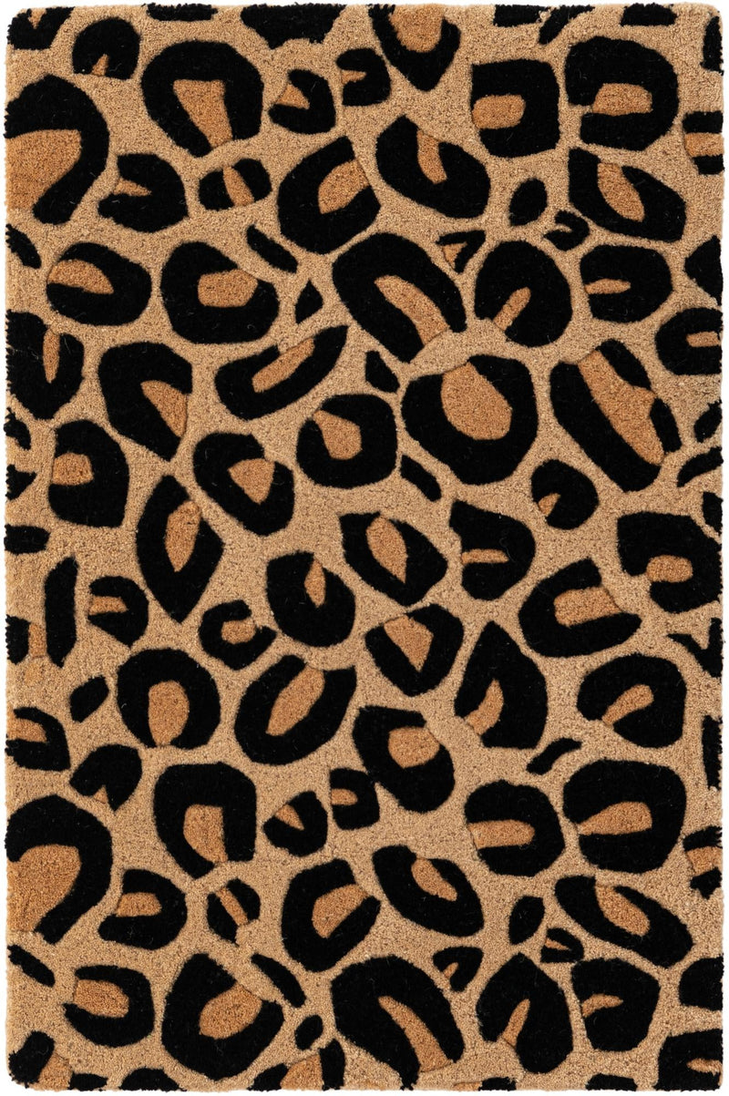 Hand Tufted Savannah Collection Area Rug - Serengeti Rectangle Beige and Black Main