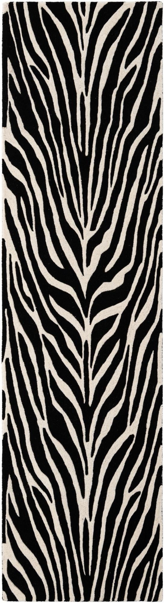 Hand Tufted Savannah Collection Area Rug -  Kalahari Runner Black and White  lifestyle 12
