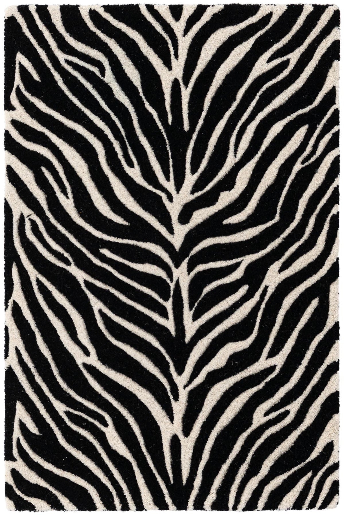 Hand Tufted Savannah Collection Area Rug -  Kalahari Rectangle Black and White Main