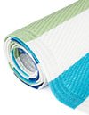 Serene Bay Outdoor Collection Area Rug - Tranquil Rectangle Blue and Green  lifestyle 9