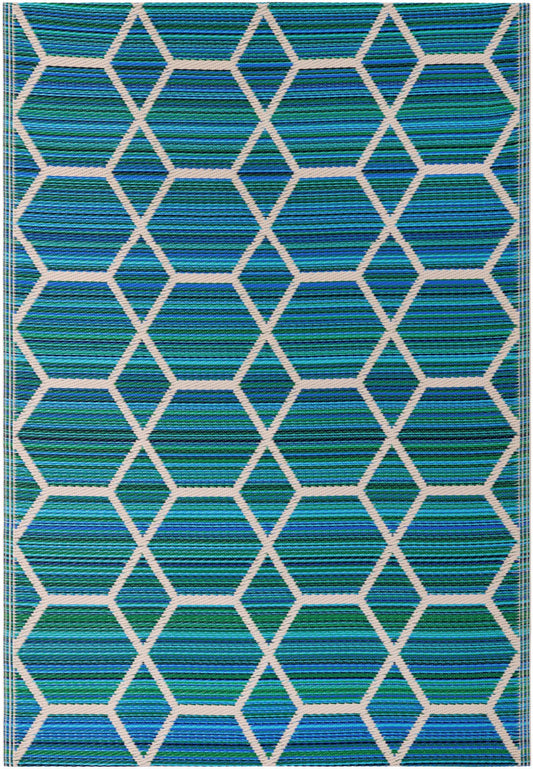 Serene Bay Outdoor Collection Area Rug -  Harbor Rectangle Blue  lifestyle 2