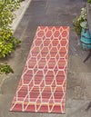 Serene Bay Outdoor Collection Area Rug -  Harbor Runner Red  lifestyle 2