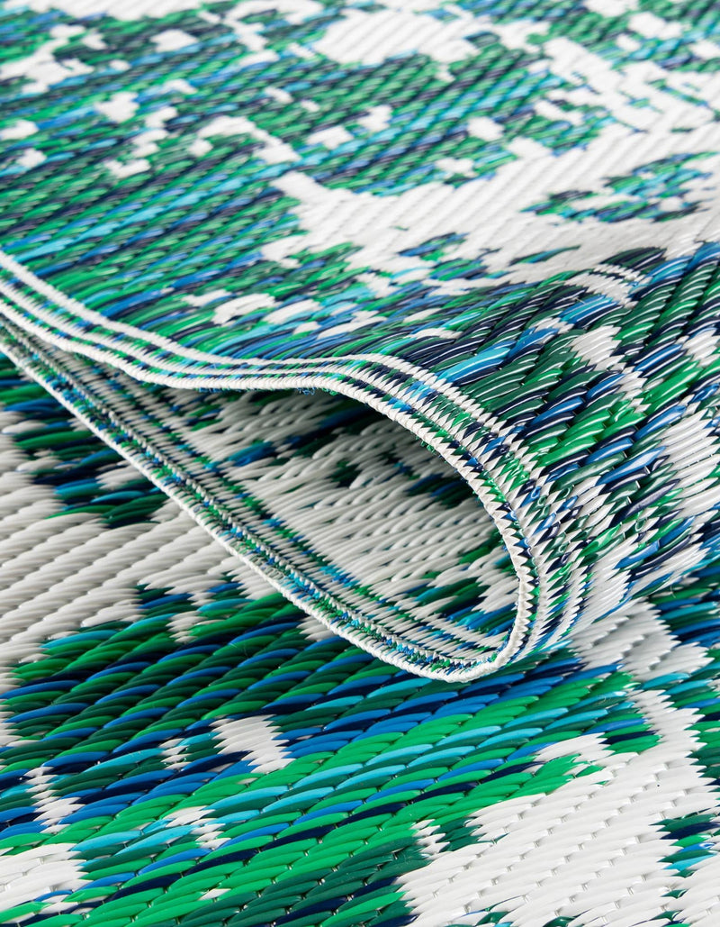 Serene Bay Outdoor Collection Area Rug -  Strand Rectangle Teal blue  lifestyle 7