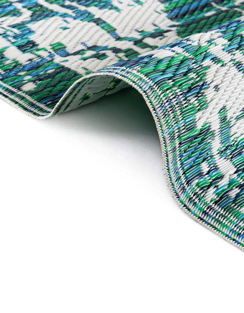 Serene Bay Outdoor Collection Area Rug -  Strand Rectangle Teal blue  lifestyle 11