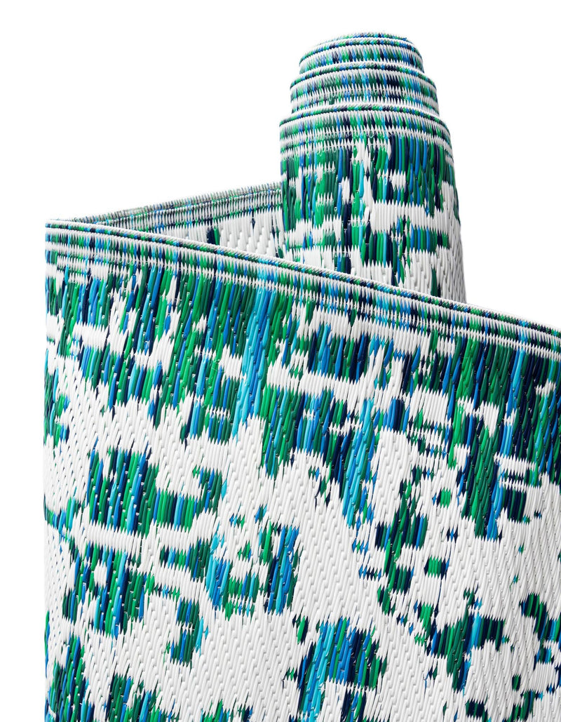 Serene Bay Outdoor Collection Area Rug -  Strand Rectangle Teal blue  lifestyle 12
