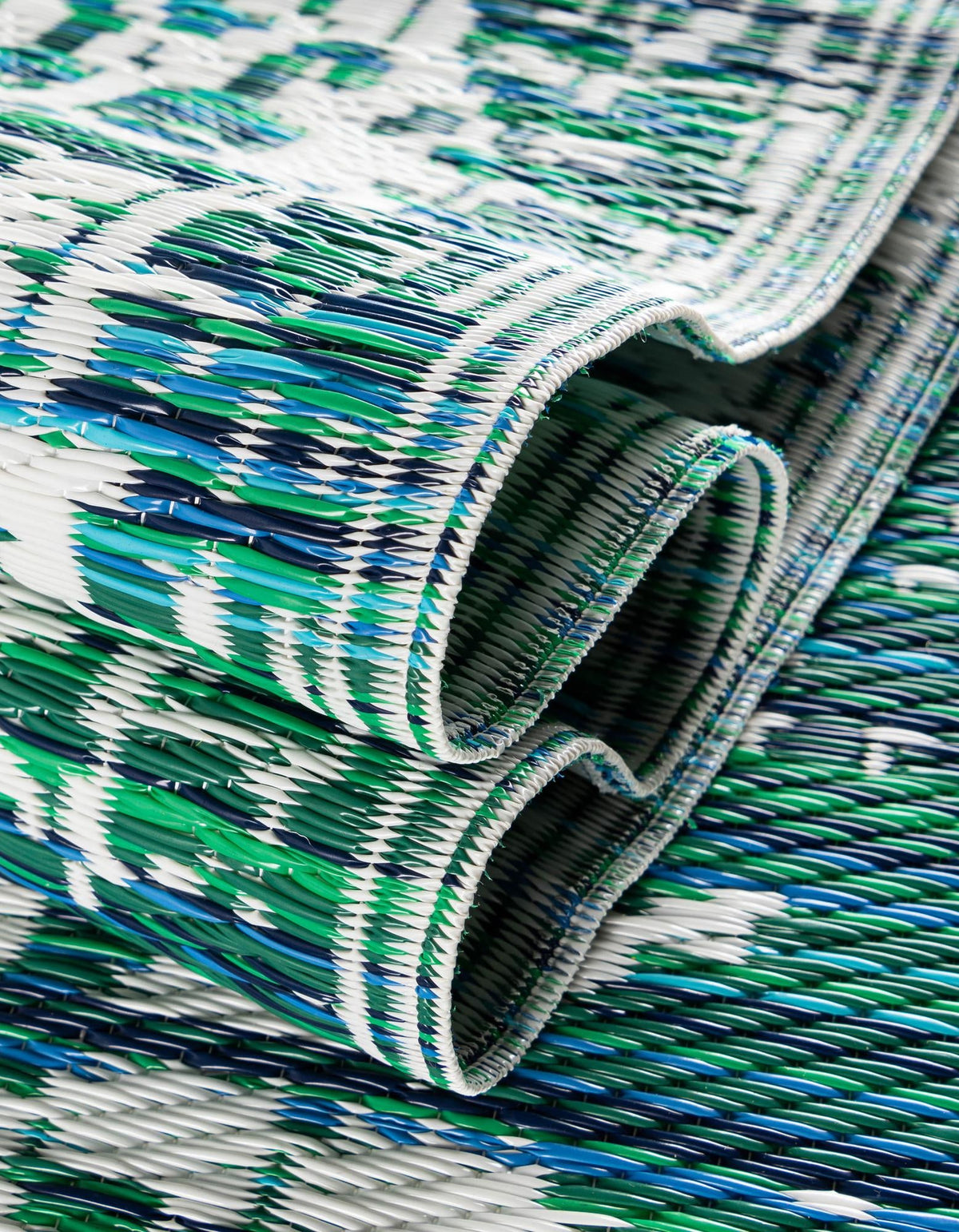 Serene Bay Outdoor Collection Area Rug -  Strand Rectangle Teal blue  lifestyle 14