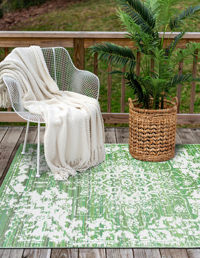 Serene Bay Outdoor Collection Area Rug -  Strand Rectangle Green  lifestyle 13