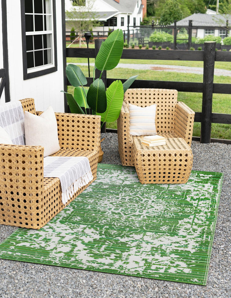 Serene Bay Outdoor Collection Area Rug -  Strand Rectangle Green  lifestyle 23