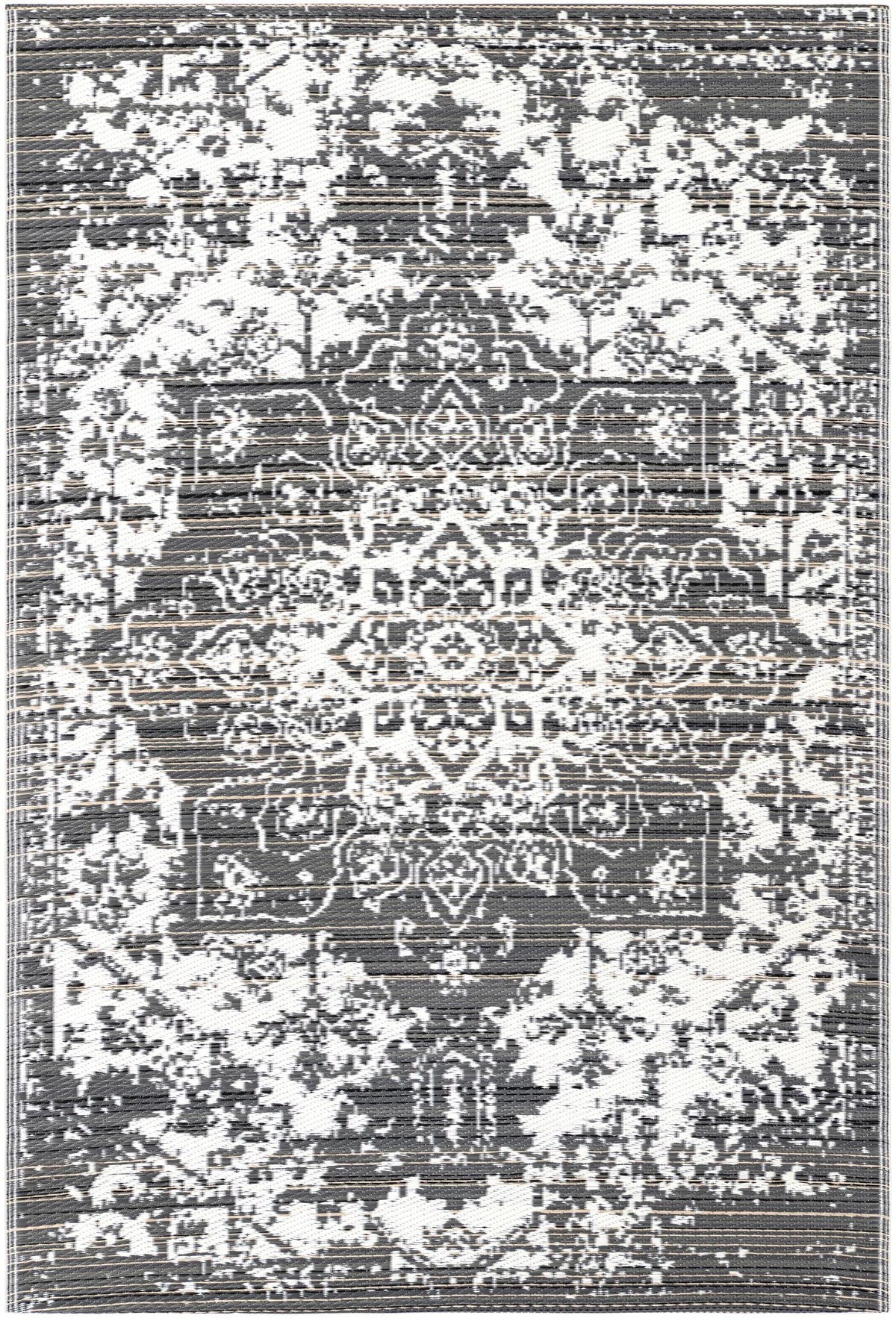 Serene Bay Outdoor Collection Area Rug -  Strand Rectangle Gray  lifestyle 4