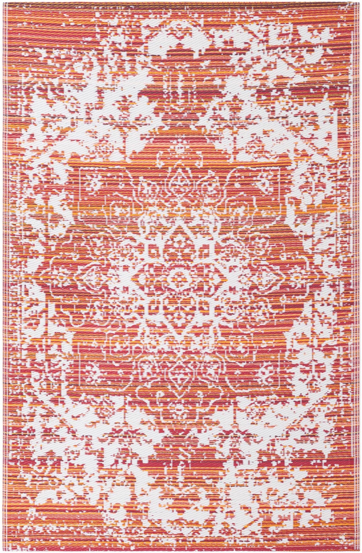 Serene Bay Outdoor Collection Area Rug -  Strand Rectangle Red  lifestyle 5