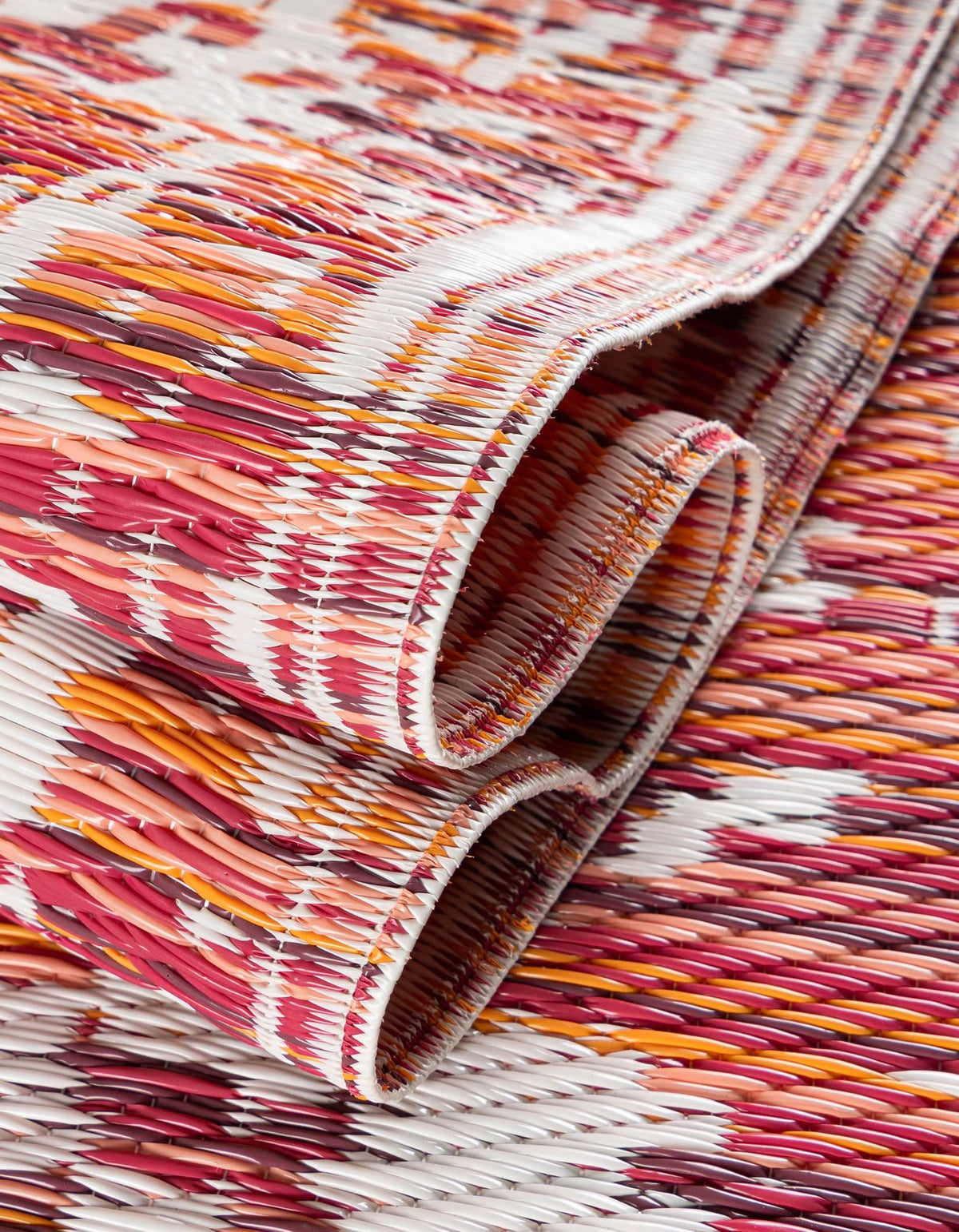 Serene Bay Outdoor Collection Area Rug -  Strand Rectangle Red  lifestyle 78