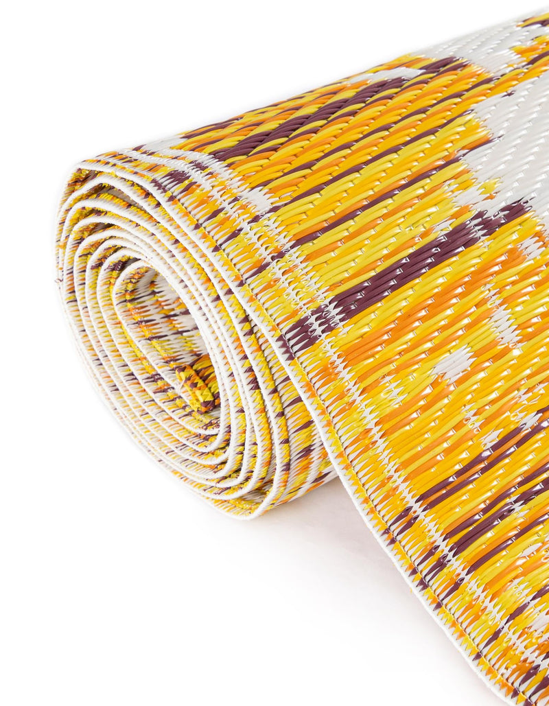 Serene Bay Outdoor Collection Area Rug -  Strand Rectangle Yellow  lifestyle 73