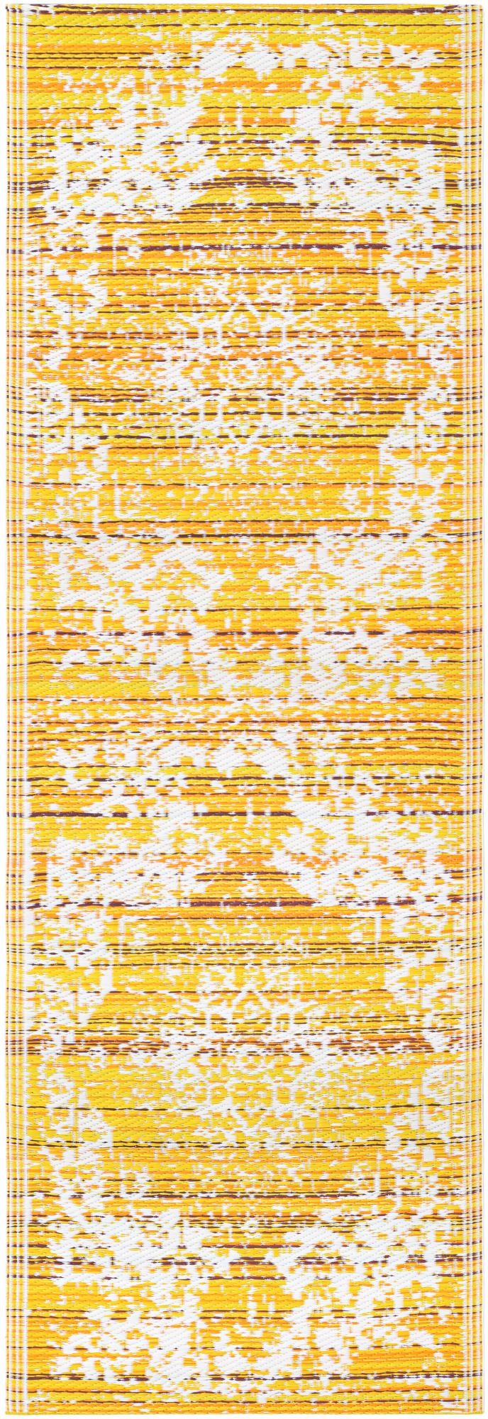 Serene Bay Outdoor Collection Area Rug -  Strand Runner Yellow  lifestyle 105