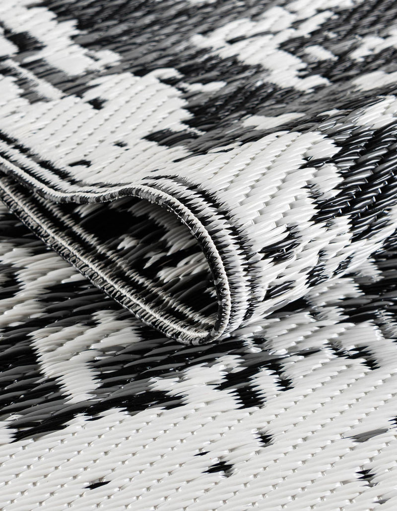 Serene Bay Outdoor Collection Area Rug -  Strand Rectangle Black and White  lifestyle 38