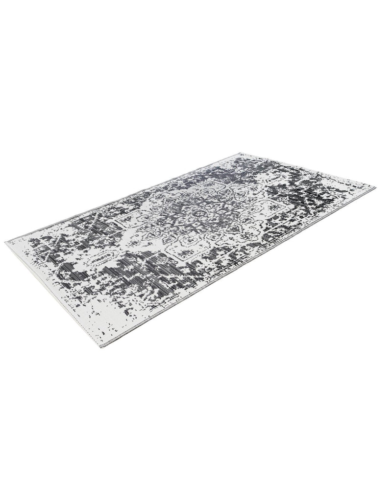 Serene Bay Outdoor Collection Area Rug -  Strand Rectangle Black and White  lifestyle 13