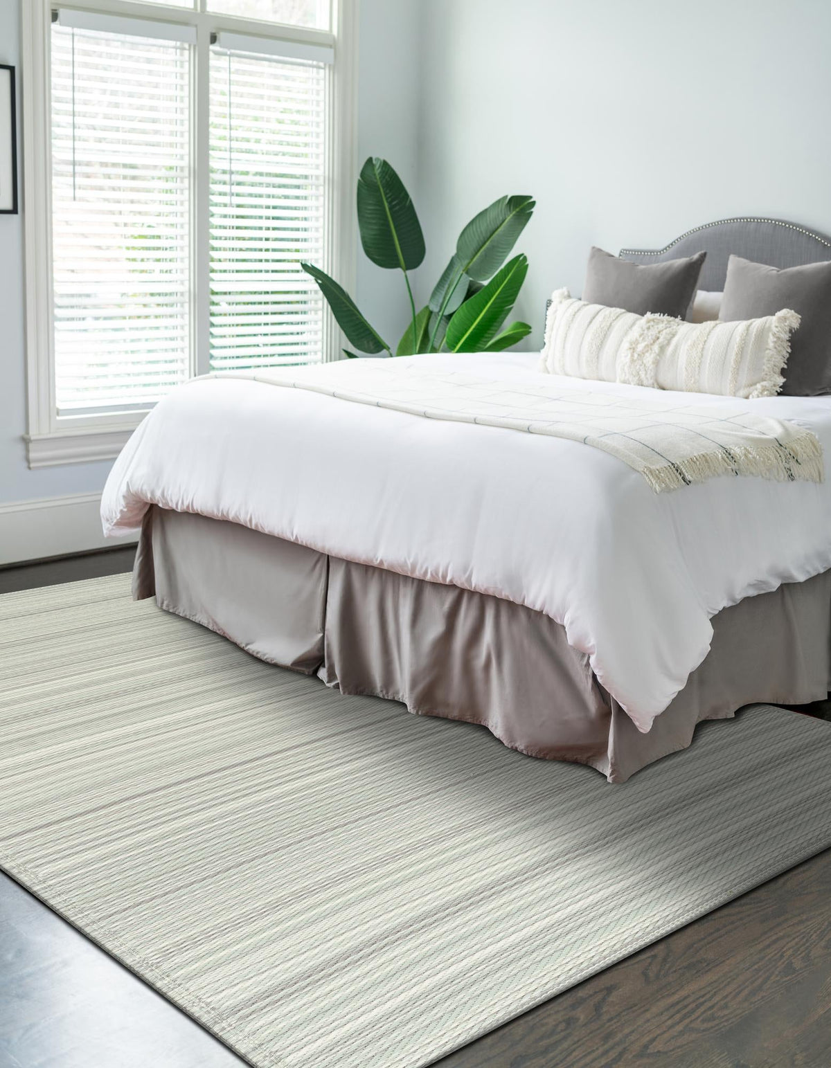 Serene Bay Outdoor Collection Area Rug -  Haven Rectangle Pastel Gray  lifestyle 26