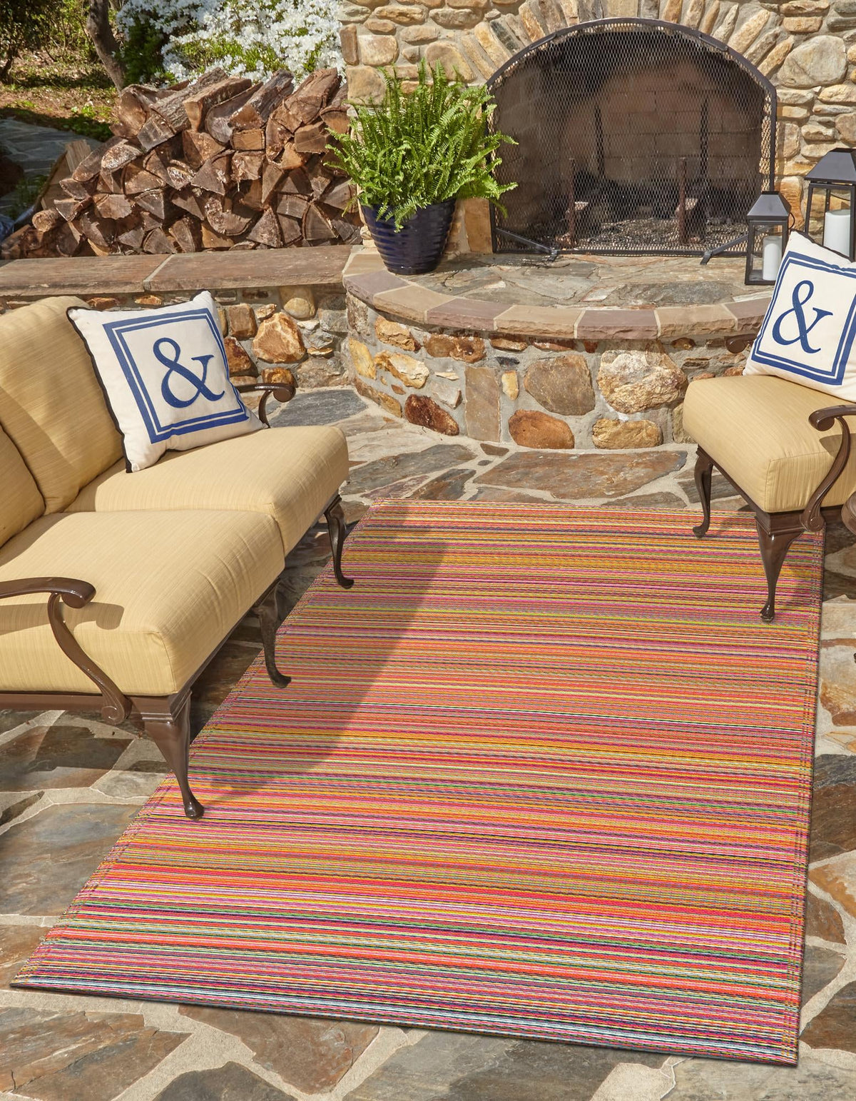 Serene Bay Outdoor Collection Area Rug -  Haven Rectangle Multi  lifestyle 7