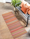 Serene Bay Outdoor Collection Area Rug -  Haven Runner Multi  lifestyle 56