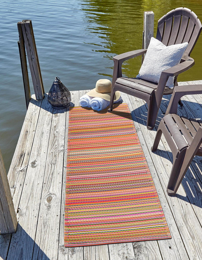Serene Bay Outdoor Collection Area Rug -  Haven Runner Multi  lifestyle 62