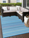 Serene Bay Outdoor Collection Area Rug -  Haven Rectangle Blue  lifestyle 3