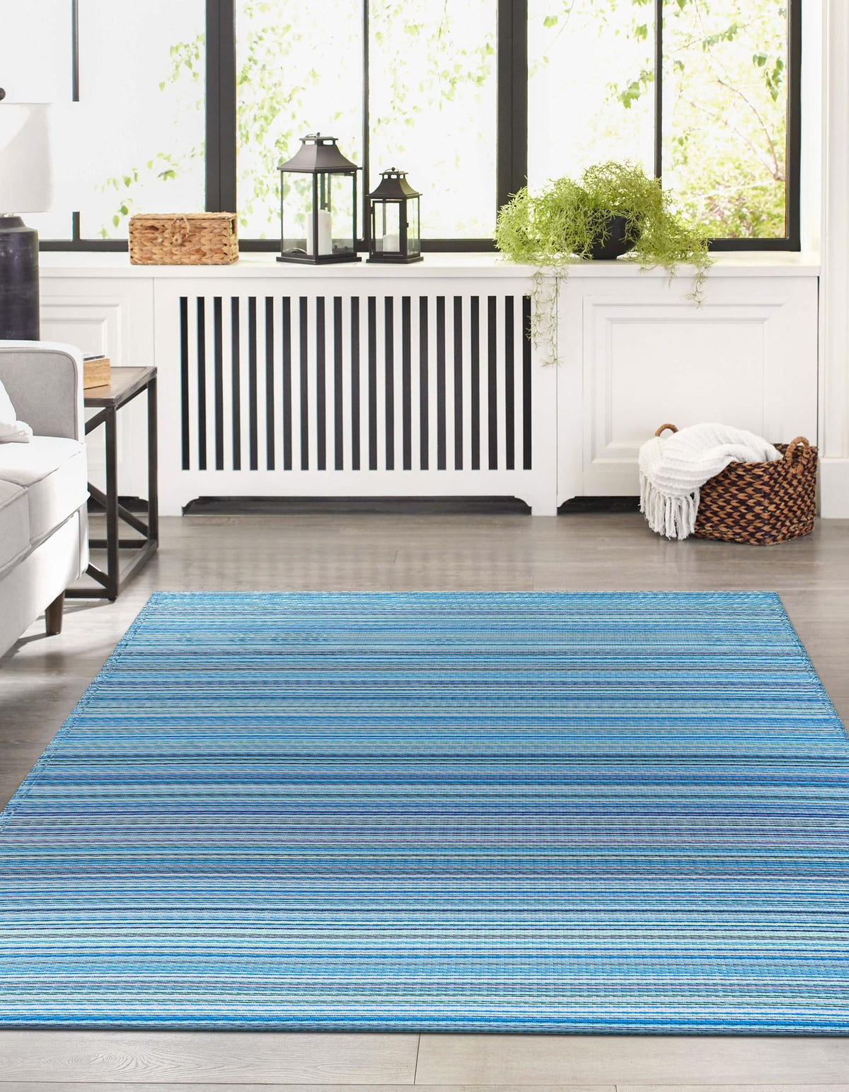 Serene Bay Outdoor Collection Area Rug -  Haven Rectangle Blue  lifestyle 17