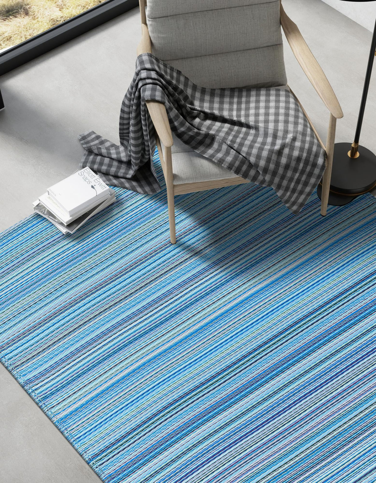 Serene Bay Outdoor Collection Area Rug -  Haven Rectangle Blue  lifestyle 21