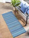 Serene Bay Outdoor Collection Area Rug -  Haven Runner Blue  lifestyle 45