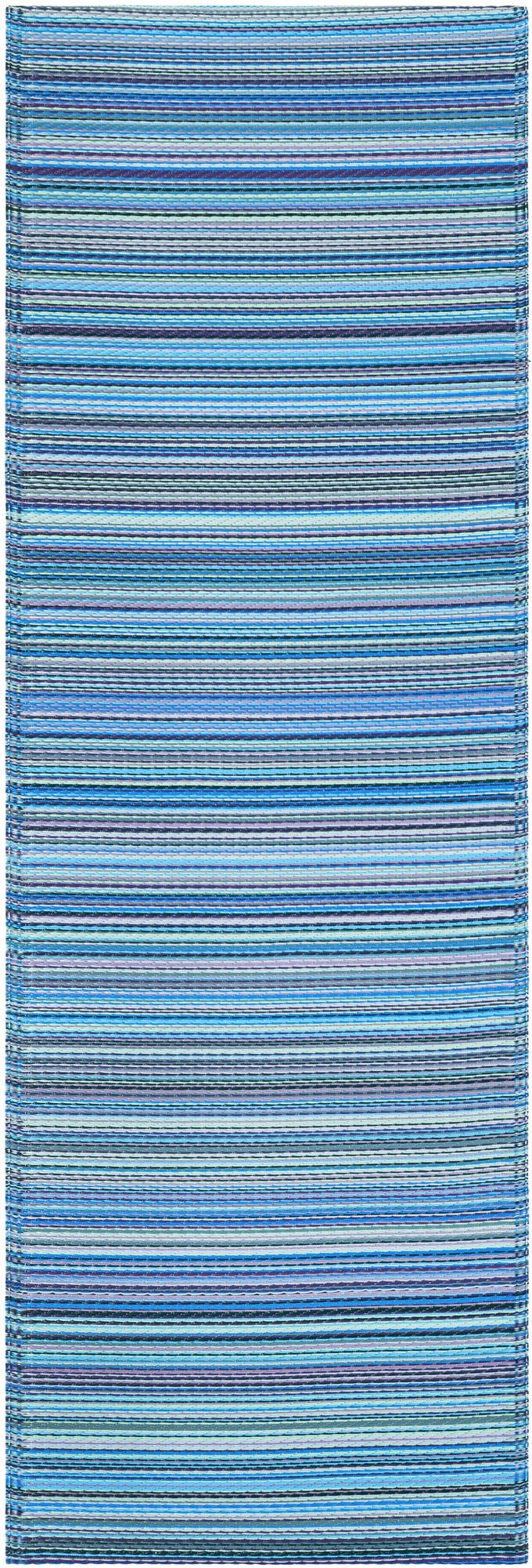 Serene Bay Outdoor Collection Area Rug -  Haven Runner Blue  lifestyle 90