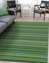 Serene Bay Outdoor Collection Area Rug -  Haven Rectangle Green  lifestyle 10
