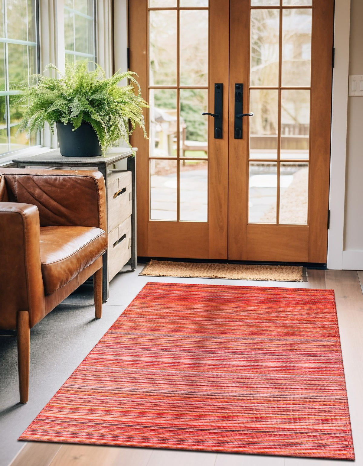 Serene Bay Outdoor Collection Area Rug -  Haven Rectangle Red  lifestyle 8