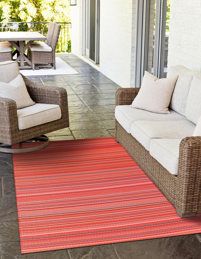 Serene Bay Outdoor Collection Area Rug -  Haven Rectangle Red  lifestyle 17