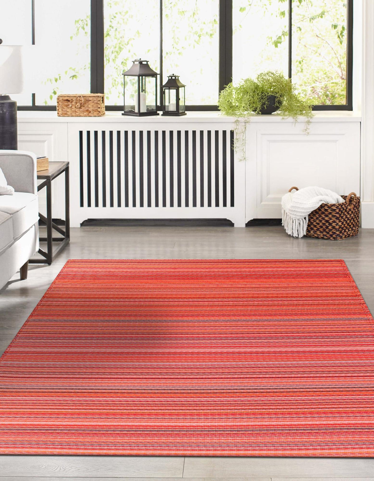 Serene Bay Outdoor Collection Area Rug -  Haven Rectangle Red  lifestyle 26