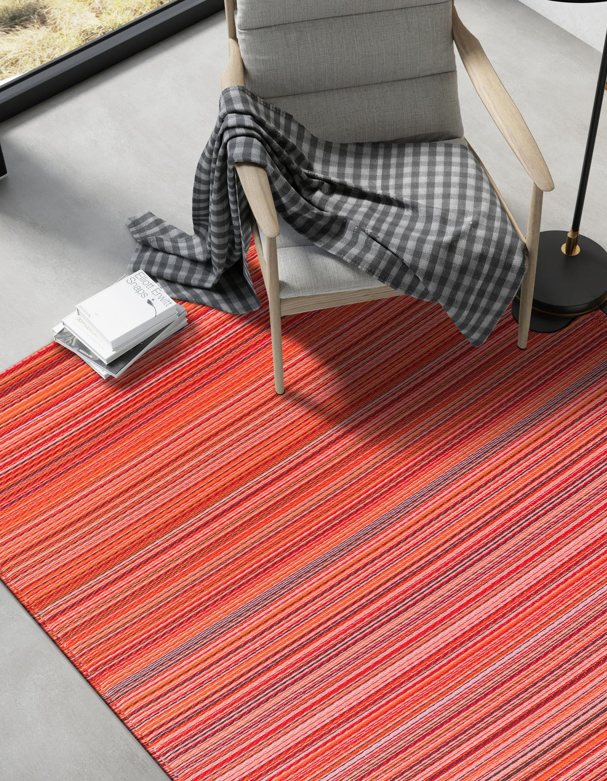 Serene Bay Outdoor Collection Area Rug -  Haven Rectangle Red  lifestyle 32