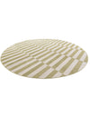 Seaside Stripes Collection Area Rug - Cabana (Green) Round Green  lifestyle 18