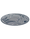 Patio Heritage Collection Area Rug -  Asheville Round Blue  lifestyle 57