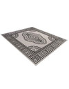 Patio Heritage Collection Area Rug -  Biloxi Square Black and White  lifestyle 55