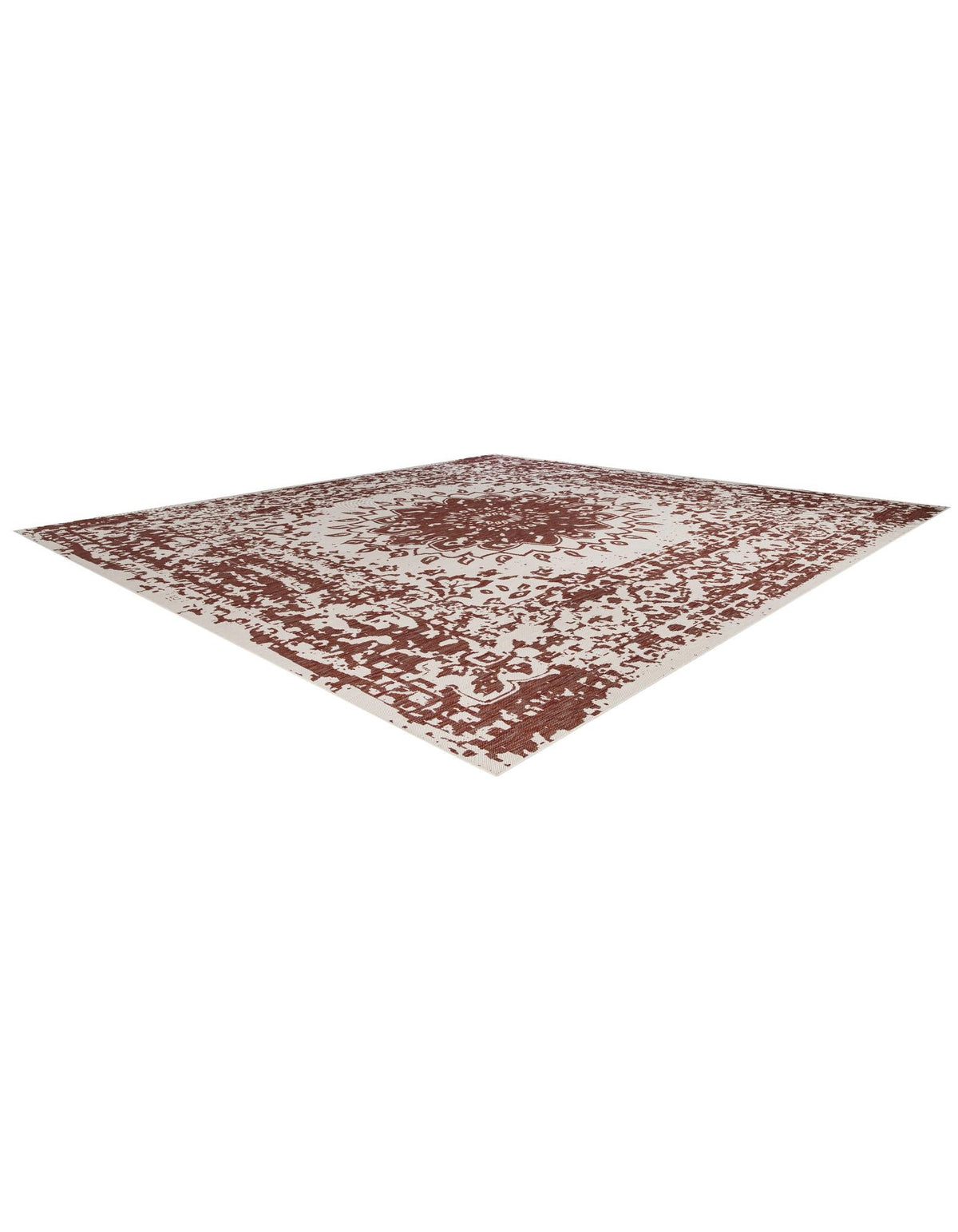 Patio Heritage Collection Area Rug -  Lafayette (Rust Red) Square Rust Red  lifestyle 16