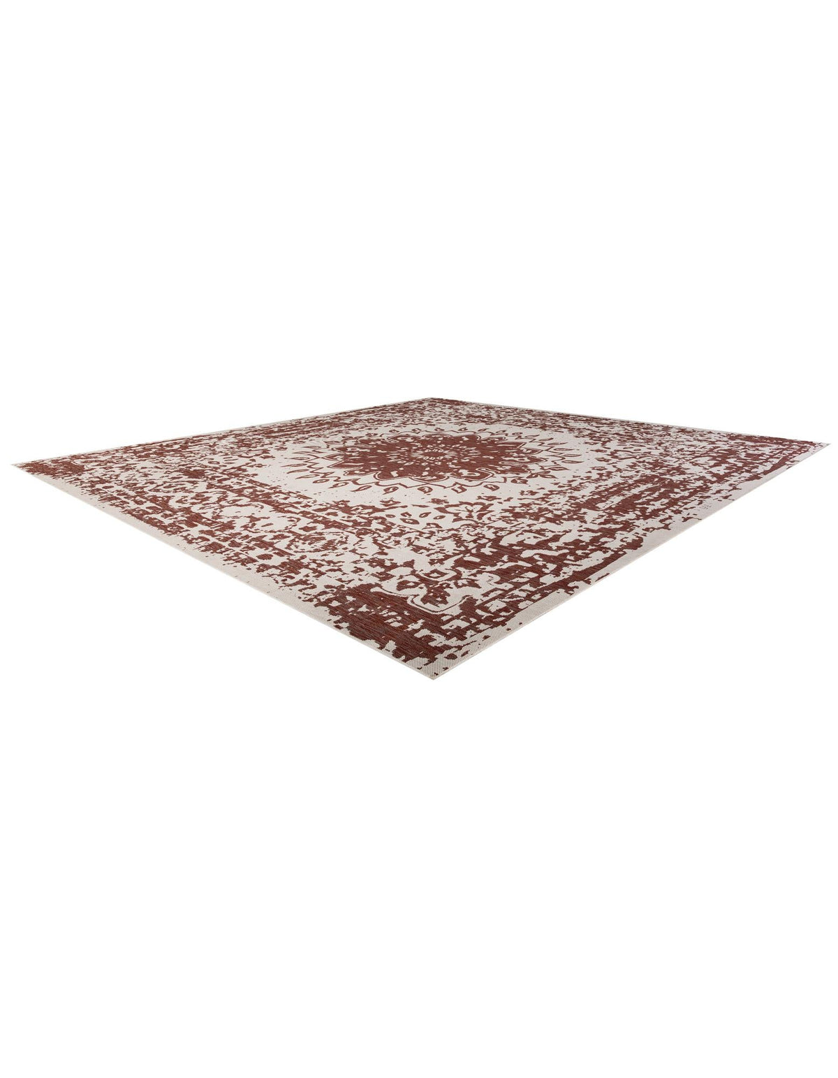 Patio Heritage Collection Area Rug -  Lafayette (Rust Red) Square Rust Red  lifestyle 17