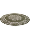 Patio Heritage Collection Area Rug - Savannah (Green) Round Green  lifestyle 23